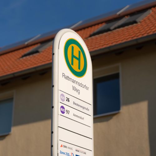 Bus-Haltestelle in der Diesterwegstraße